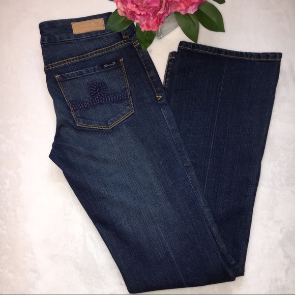 Seven7 Premium Boot Cut Dark Wash Jeans - Picture 2 of 5